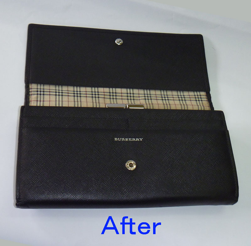 BURBERRYの長財布です | 革の修理と補修と色直しのワールドリペア千葉