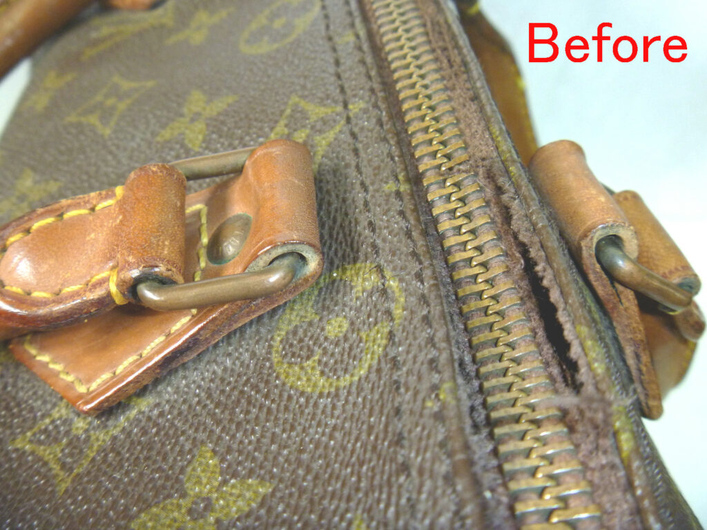 LOUIS VUITTON鞄のファスナー（チャック）交換です | 革の修理と補修と 
