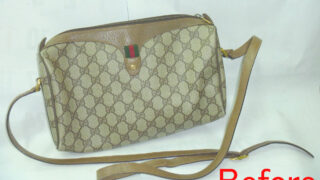 GUCCIショルダーバッグのベルト切れ修理 | 革製品の修理と補修と色直し  